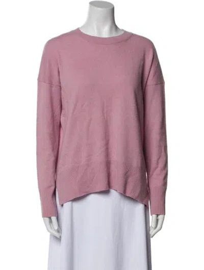 Pre-owned Theory Cashmere Crew Neck Sweater In Pink