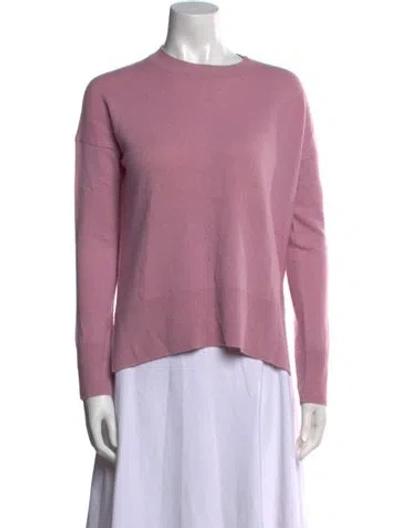 Pre-owned Theory Cashmere Crew Neck Sweater In Pink