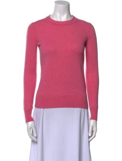 Pre-owned Theory Cashmere Crew Neck Sweater In Pink