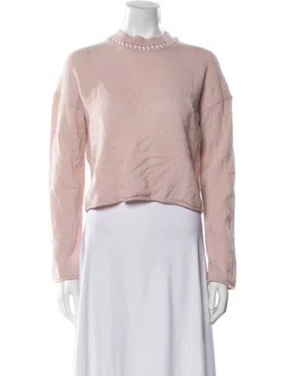 Pre-owned Theory Cashmere Crew Neck Sweater In Pink