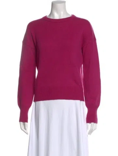 Pre-owned Theory Cashmere Crew Neck Sweater In Pink