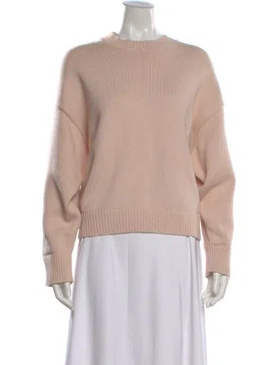 Pre-owned Theory Cashmere Crew Neck Sweater In Pink