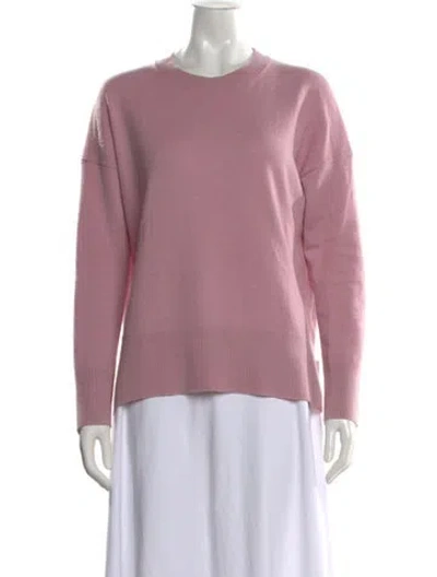 Pre-owned Theory Cashmere Crew Neck Sweater In Pink