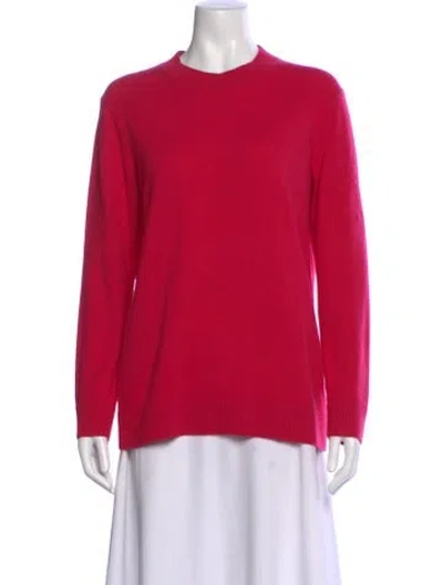 Pre-owned Theory Cashmere Crew Neck Sweater In Pink