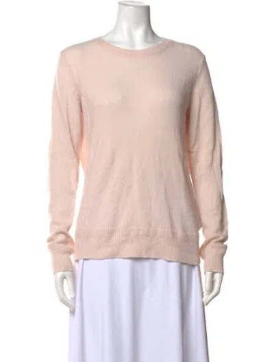 Pre-owned Theory Cashmere Crew Neck Sweater In Pink