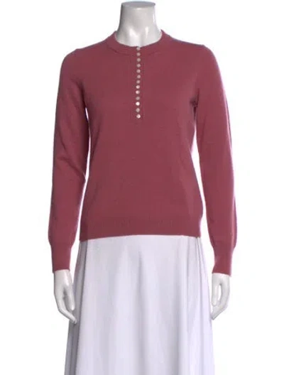 Pre-owned Theory Cashmere Crew Neck Sweater In Pink