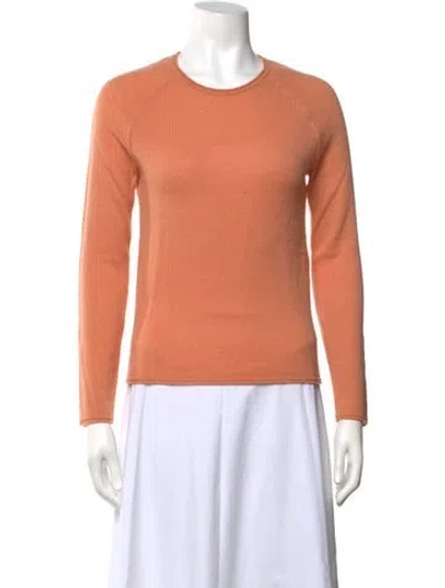 Pre-owned Theory Cashmere Crew Neck Sweater In Pink