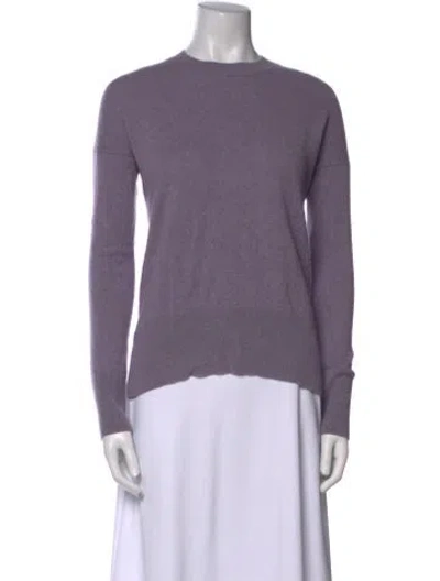 Pre-owned Theory Cashmere Crew Neck Sweater In Purple