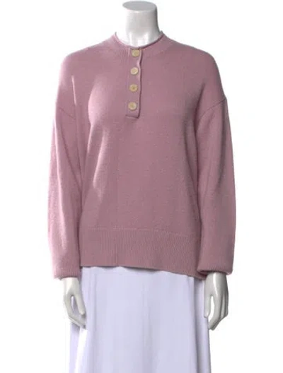 Pre-owned Theory Cashmere Crew Neck Sweater In Purple