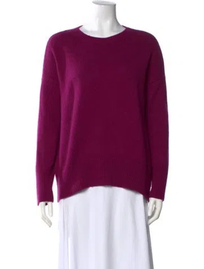 Pre-owned Theory Cashmere Crew Neck Sweater In Purple