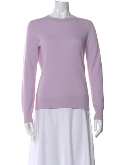 Pre-owned Theory Cashmere Crew Neck Sweater In Purple