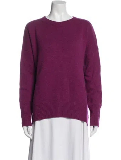 Pre-owned Theory Cashmere Crew Neck Sweater In Purple