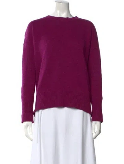 Pre-owned Theory Cashmere Crew Neck Sweater In Purple
