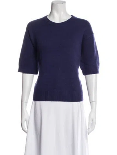 Pre-owned Theory Cashmere Crew Neck Sweater In Purple