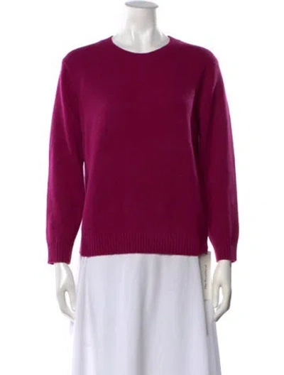 Pre-owned Theory Cashmere Crew Neck Sweater In Purple