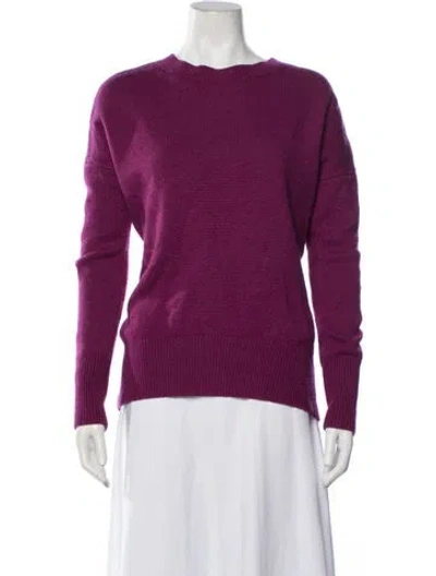 Pre-owned Theory Cashmere Crew Neck Sweater In Purple