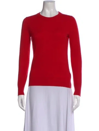 Pre-owned Theory Cashmere Crew Neck Sweater In Red