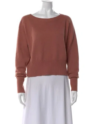 Pre-owned Theory Cashmere Crew Neck Sweater In Red