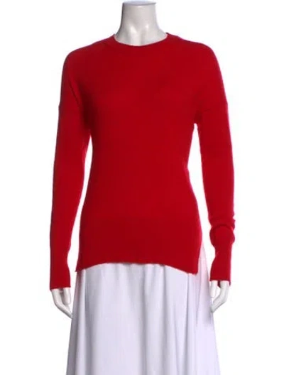 Pre-owned Theory Cashmere Crew Neck Sweater In Red