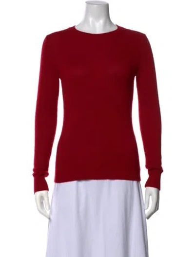 Pre-owned Theory Cashmere Crew Neck Sweater In Red
