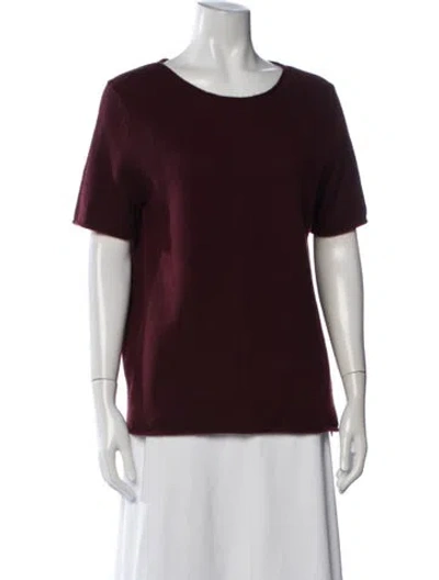 Pre-owned Theory Cashmere Crew Neck Sweater In Red