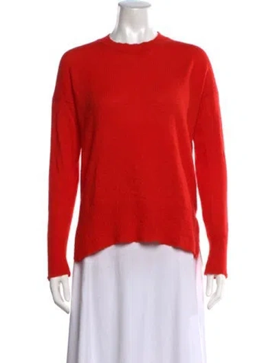 Pre-owned Theory Cashmere Crew Neck Sweater In Red