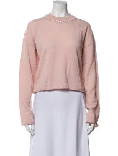 Pre-owned Theory Cashmere Crew Neck Sweater W/ Tags In Pink