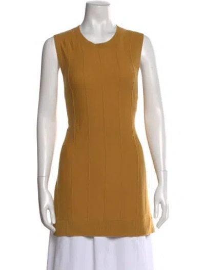 Pre-owned Theory Cashmere Crew Neck Sweater W/ Tags In Yellow