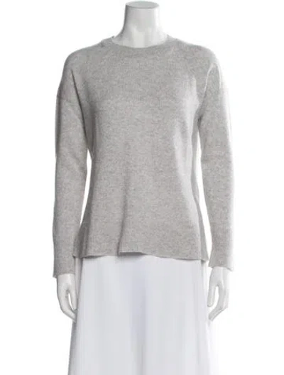 Pre-owned Theory Cashmere Crew Neck Sweater In White
