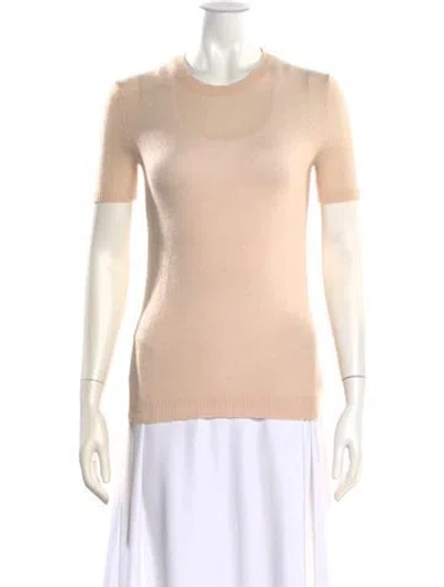 Pre-owned Theory Cashmere Crew Neck T-shirt In Pink