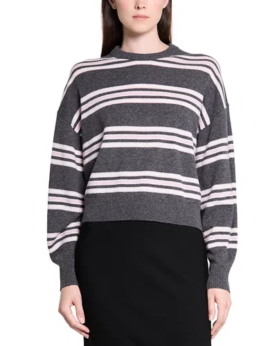 Theory Cashmere Crewneck Pullover Sweater In Multi