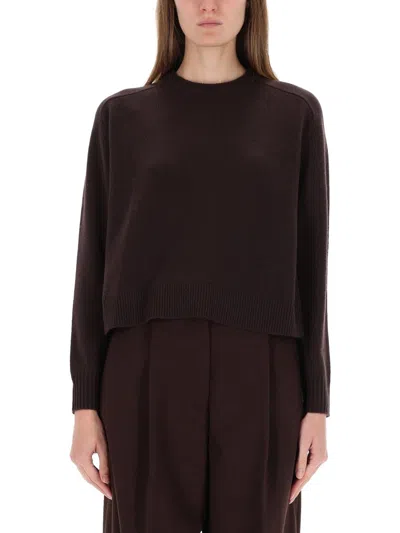 Theory Cashmere Crewneck Sweater In Brown