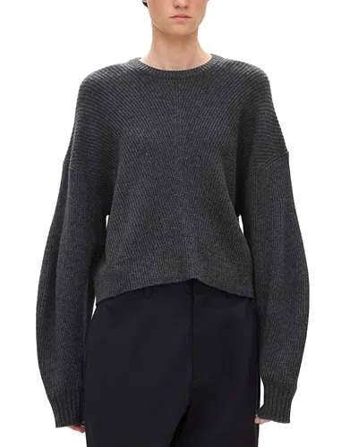 Theory Cashmere Crewneck Sweater In Gray