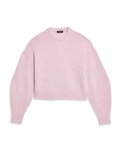 Theory Cashmere Crewneck Sweater In Pink