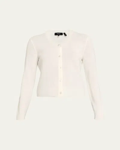 Theory Cashmere Cropped Cardigan Sweater