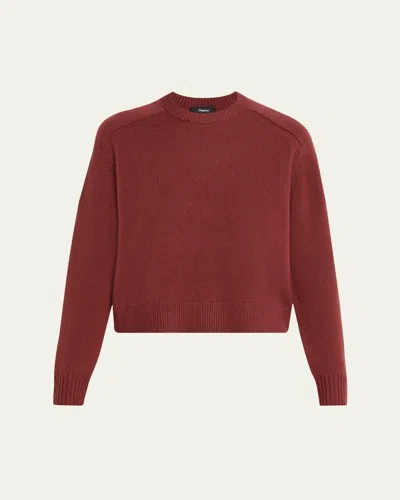 Theory Cashmere Cropped Crewneck Sweater