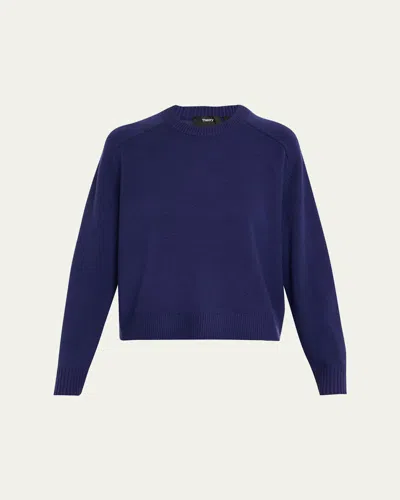 Theory Cashmere Cropped Crewneck Sweater