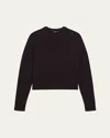 Theory Cashmere Cropped Crewneck Sweater