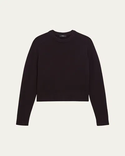 Theory Cashmere Cropped Crewneck Sweater