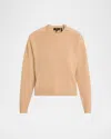 Theory Cropped Cashmere Pullover Sweater New Camel In Neutral