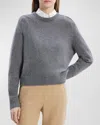 Theory Easy Cashmere Sweater In Lt Chrcl