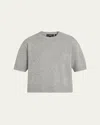 Theory Cashmere Cropped Short-sleeve T-shirt