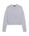 Theory Cashmere Cropped Sweater In Gray