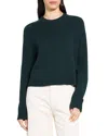 Theory Cashmere Cropped Sweater In Green