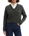 Theory Crop Cashmere Sweater In Hunter Green