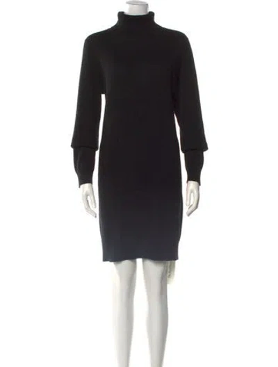 Pre-owned Theory Cashmere Knee-length Dress In Black