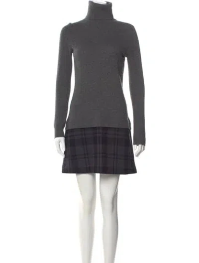 Pre-owned Theory Cashmere Knee-length Dress In Gray