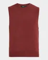 Theory Cashmere Knit Shell Top In Burgundy