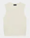 Theory Cashmere Knit Shell Top In Neutral