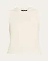 Theory Cashmere Knit Shell Top In Neutral